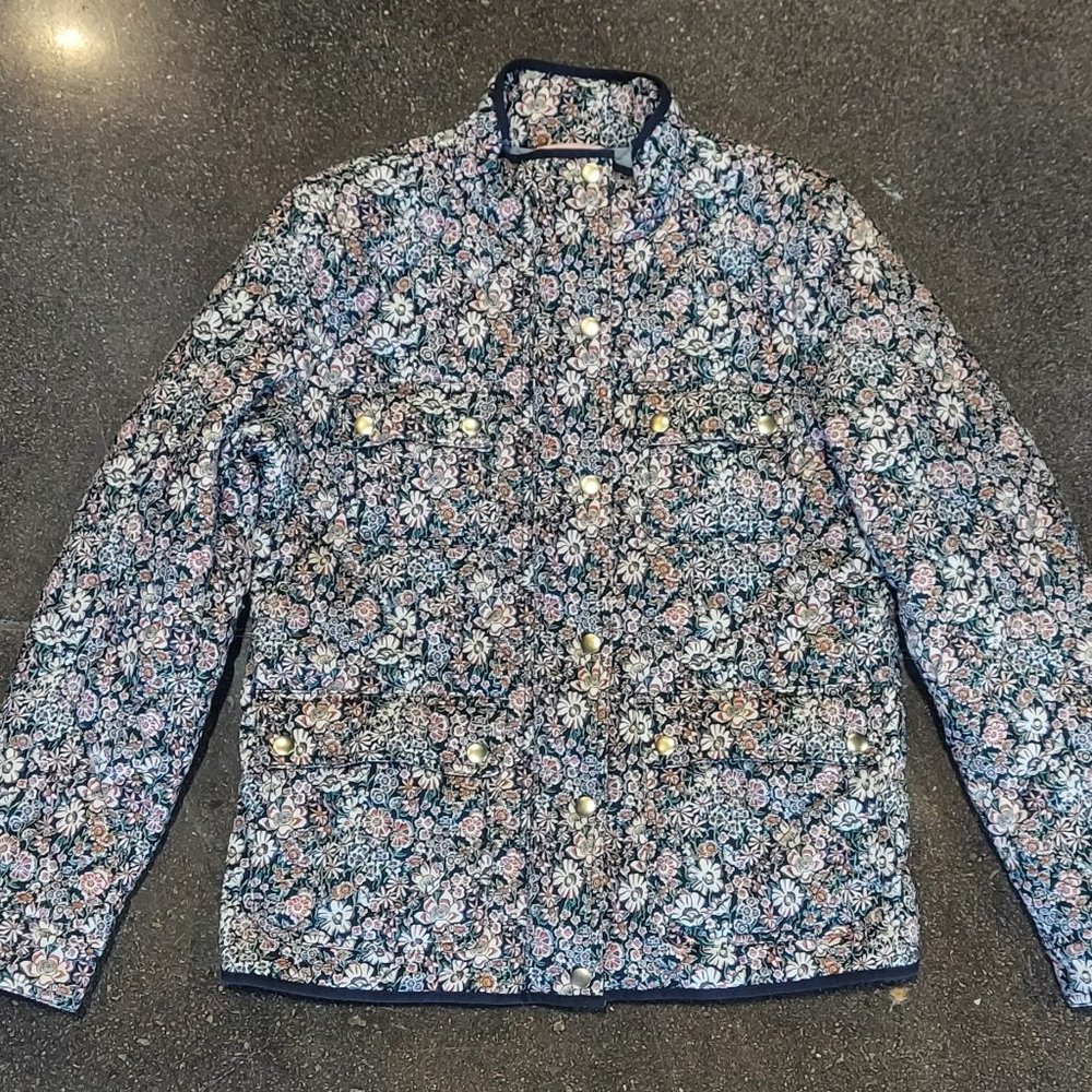 J.Crew Liberty Garden Print Quilted Downtown Field Jacket - Picture 3 of 9